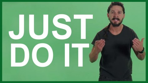 Shia Labeouf’s motivational speech. Photo from Youtube