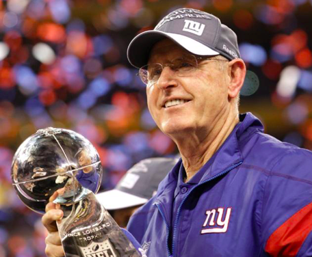 Tom Coughlin celebrating one of his two Super Bowl victories. (ESPN.com)