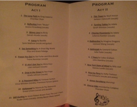 Program from Talent Night (Credit: PHHS Trailblazer)