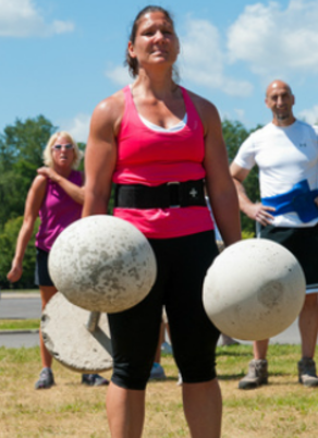 Schwartzman competing in the Strongman competition.