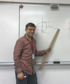 Michael Lingle teaching the Algebra II class trigonometry. Photo by Amber Leung.  