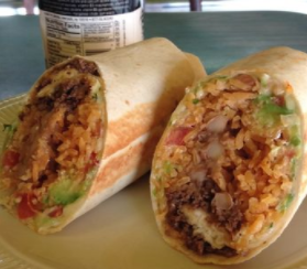 A classic El Azteca burrito. Photo courtesy of yelp.com 