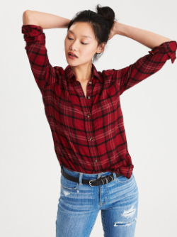 AEO Ahh-Mazingly Soft Plaid Boyfriend Shirt from AE.com. 