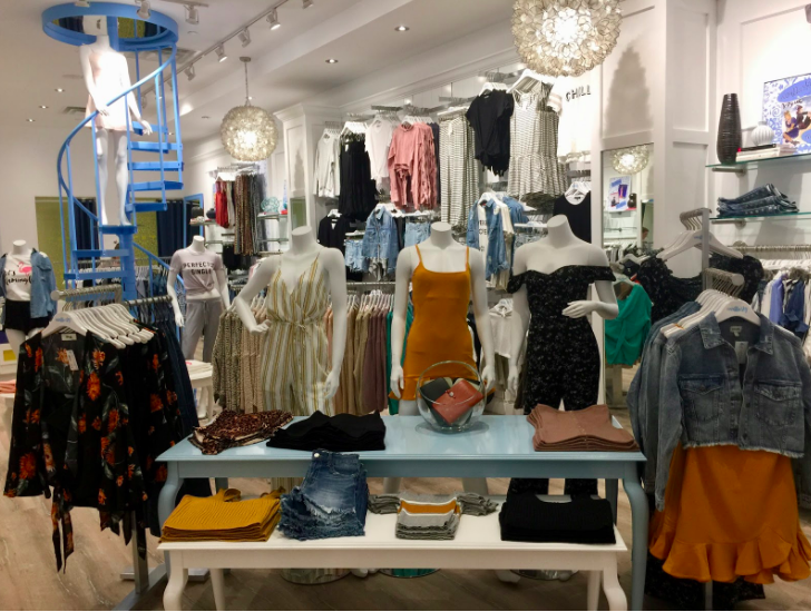 One of the main displays at Vanilla Sky showing some of the latest trends for the spring season. 
Photo: Carly Haberfield 