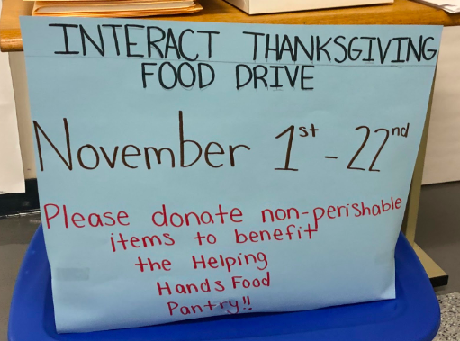 Interacting in the Community: Helping hands Food Drive