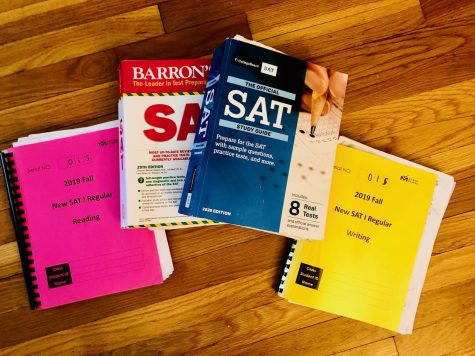 Study materials for the SAT, including the Barrons SAT book, which is widely used by students to prepare.