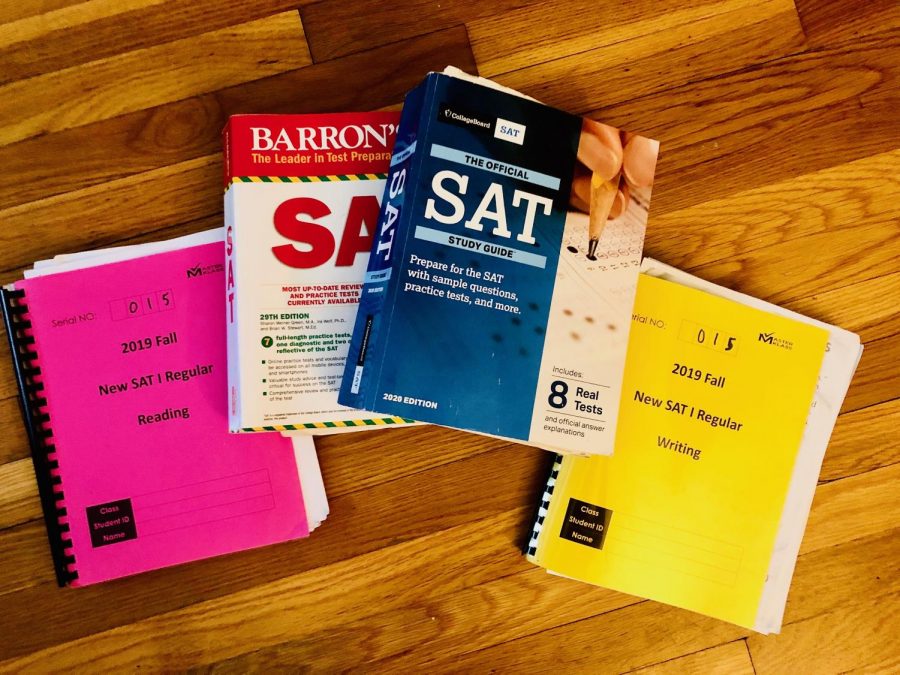 Study+materials+for+the+SAT%2C+including+the+Barrons+SAT+book%2C+which+is+widely+used+by+students+to+prepare.