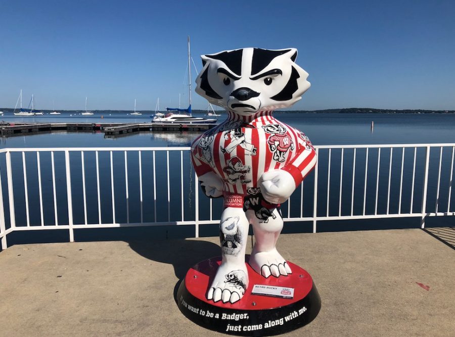 Bucky+the+Badger%2C+the+mascot+of+the+University+of+Wisconsin-Madison.
