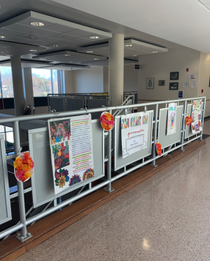 The Asian Culture Club hung signs near the main staircase at Hills to educate about the ancient Hindu festival Holi.