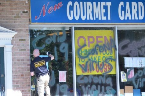 Authorities labeled the vandalism of a Chinese restaurant in Wyckoff as a bias crime. June 17 , 2020.