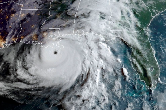 NOAA via Reuters
Satellite of Hurricane Ida in the Gulf of Mexico going towards the coast of Louisiana