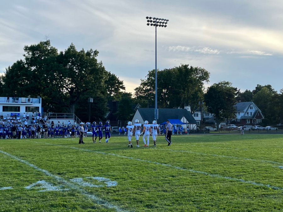 The team at the first game of the season against Fair Lawn.