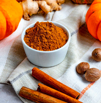 The truth is, pumpkin spice does not contain pumpkin. It is a blend of cinnamon, ginger, nutmeg, and allspice, and got its name because it is traditionally used to flavor pumpkin recipes. 