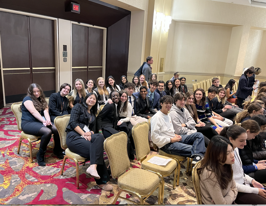 Members of the Pascack Hills Model U.N. at the conference. 