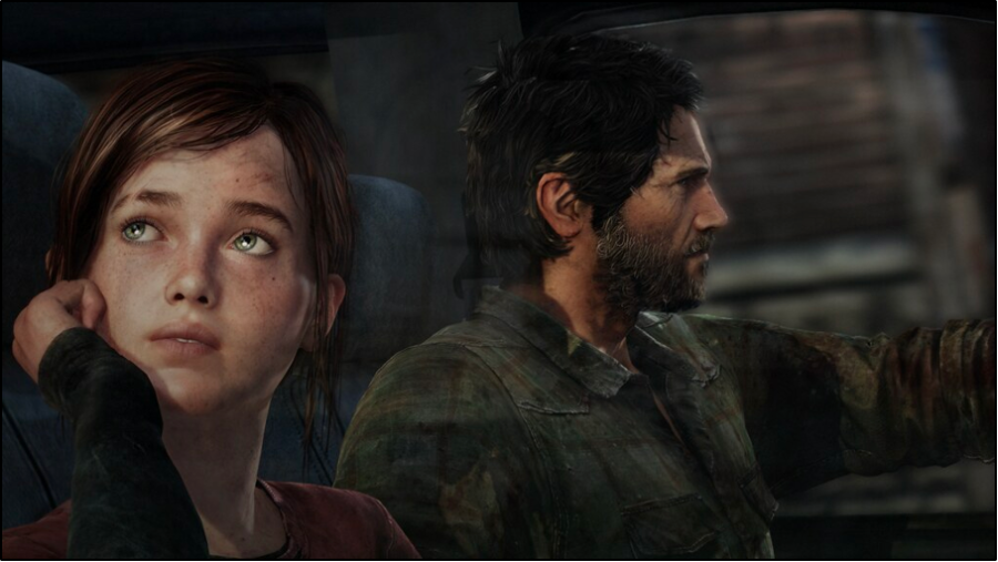 Ellie and Joel from the original game, “The Last of Us.”