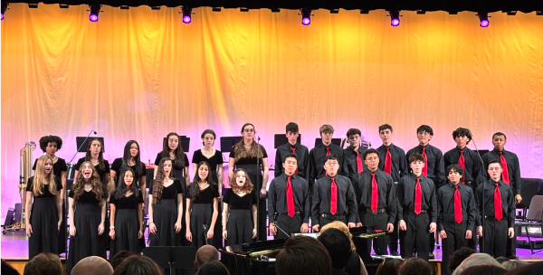 Chamber choir singing
